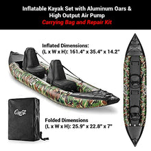SereneLife 2 Person Inflatable Kayak Camo