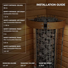 Harvia Cilindro 220v Sauna Heater, Electric Sauna Stove with Open Front Design, Large Stone Surface & Capacity for Sauna Rocks, Wet or Dry Saunas, Includes Stones (10.5kW - Digital)