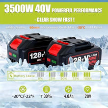 Snow Blower Cordless, 40V Battery Powered 3500W Brushless Motor