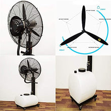 GAZOGJ Industrial Misting Fan, High Power Standing Atomizing Fan, Water Mist Fan Industrial Fan,Outdoor Oscillating Fan,Weighted Base Fan with 3 Cooling Speeds,Outdoor Indo
