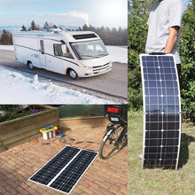 MDYHY 50/100w Solar Battery Charger(40a/60a Controller), 2-in-1 Cable Solar Panel Kit, High Efficiency Solar Panel Kit, for Garage, Rv, Roof, Yacht, Boat,C