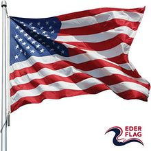 Eder Flag SS25 25-Foot Aluminum Flagpole with 4x6-Foot American Flag Satin Finish