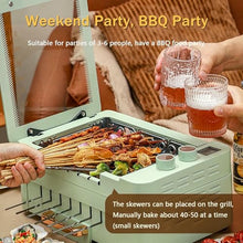 Multipurpose Hot Plate Grill Double Layer, Smokeless Electric Grill, 1000W Health BBQ Grill with Adjustable Temperature, for Outdoor Indoor Barbecue