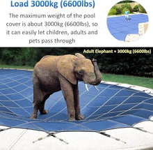 KGBNYSS Swimming Pool Cover Hotel Villa Huge Swimming Pools Safety Covers with Brass Springs Anchor, Winter Mesh Swimming Pool Cover(9.7m/32ft)