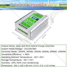 Wind Turbine Solar Hybrid Mppt Boost Regulator,Wind Solar Hybrid Charge Controller,Operating Ambient Temperature -20℃~50℃,for Horizontal/Vertical Axis Winds Turbines 6000W
