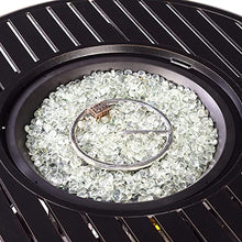 Oakland Living Black Aluminum Patio Fire Table Set with Four Deep Seating Loveseats with Cushions with Blue Cushions