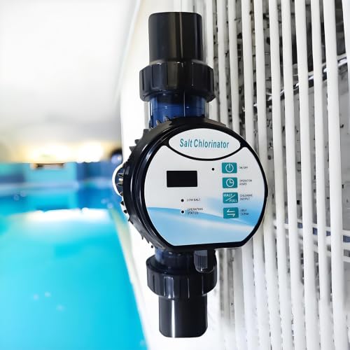 Residential Saltwater Chlorinator System,Dc24v Automatic Electronic Chlorine Generator with Integrated Controller,Water Flow Safety Monitoring,for up to 8000 Gallon Swimming Pools 8g/h