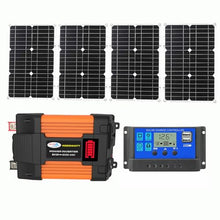 OLONETO 4000W 6000W Complete Solar Inverter Kit with 30A Controller and 100W Solar Panel for Home Grid System for Home and Outdoor Power Generation System(12V-220V)