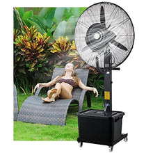 GFJYKDL Misting Fan Outdoor Commercial 90° Oscillating Pedestal Fan with Mist for Patio, Outside Restaurant, Garage, Gym, Factory Workshop, 3 Cooling Speeds,81cm/31.9in