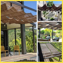 JHIAADEY U-shaped Wave Retractable Sunshade,pergola shade cover retractable, U-Shaped Wave Umbrella, retractable pergola shade cover, With UV protection (anti-aging) function(W:1.5m/4.92ft*L:13m/42.5f