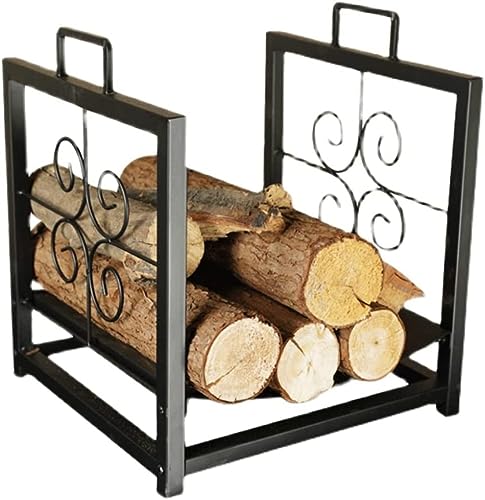 DJVHSRI Firewood Holder Rack Heavy Duty Outdoor Log Wrought Iron Indoor Decorative Wood Store,Firewood Rack,