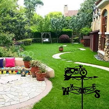 SkiPdr Weathervane,Weathervane Metal for Roof Garden Yard Vintage Motorcycle Weathervanes Hollow Out Black Weather Vane Wind Direction Indicator for Roof Garden Outdoor Lawns Farm Sheds Barns