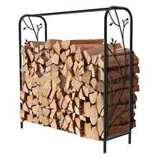 TBLOTYD Heavy Duty 48 Inch Floor Standing Firewood Log Rack for Backyard or Family Room Sturdy Wood Stacking Holder with 120cm Length