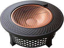 Fire Pit with BBQ Grill Shelf,Outdoor Metal Brazier Square Table Firepit Garden Patio Heater Ice Pit with Waterproof Cover,Outdoor Fire Pits