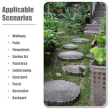 Elitix Stepping Stone Log Look Step Outdoor Large Stones 14" / 18" / 21", Stepping Garden Stone for Gardening Decorative, Walkway Pavers for Pathway Lawn Funeral(Color:Small,Size:5-pcs)