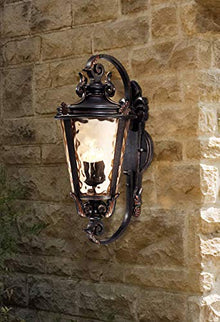 Casa Marseille 36" High Scroll Arm European Outdoor Wall Light Fixture