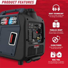 A-iPower 4300W Gas Propane Inverter Generator, Lightweight, Fuel Sense