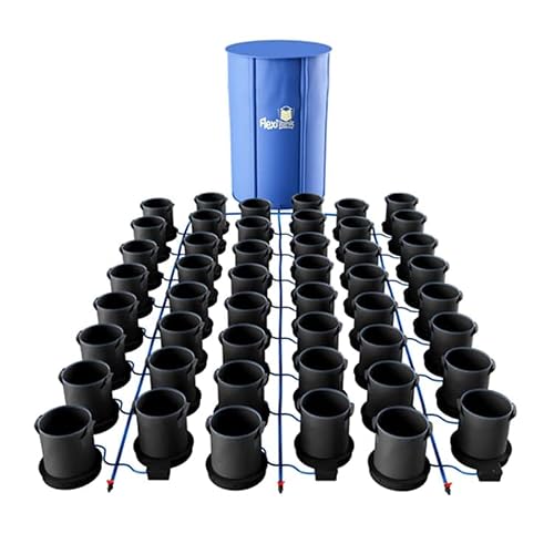AutoPot 48 Pot XXL System with 9 Gallon Pots and 105 Gallon FlexiTank - Self-Watering, Gravity-Fed System (48Pot - 9 Gallon - 105 Gallon FlexiTank) Indoor, Black