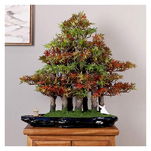 Creative Simulation Welcome Pine Bonsai Chinese Living Room Potted Large Green Plants Indoor TV Cabinet Landscape Decoration Gifts House Plant (Color : B)