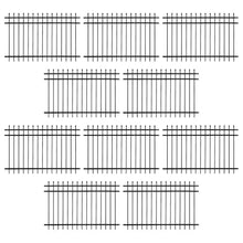 Fencer Wire Heavy Duty Pinnacle Fence Barrier Panel, 4FT Height X 6FT Width Anti-Rust Metal Fencing Panel, Steel Outdoor Decorative Garden Fence Panel for Yard, Pool, Patio, Pack of 10