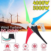 4000W 5000W Wind Turbine/Generator 5 Blade 12V/24V Power Supply for Household Streetlight+ Wind Controller Mounting Accessories (4000w 12v)