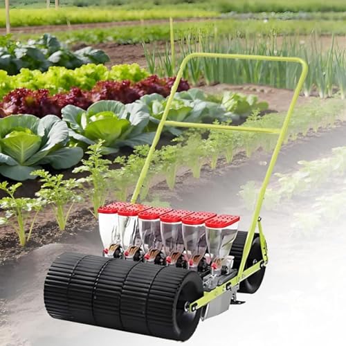 ZHIGUANYUN Manual Garden Seeder | Adjustable Row Spacing, Plant Spacing, and Depth | Agricultural Seeder for Flower and Vegetable Seeds 6ROW
