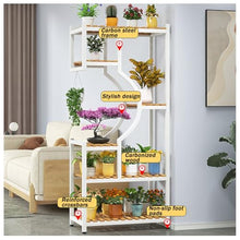 UMJIGF Multi-Tier Plant Stand, Wall Room Divider-Modern Arc Partition Shelf, Heavy Duty Storage Organizer Rack Display Shelf for Living Room Patio Balcony,Gold-100x30x175cm