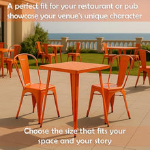23" x 23" Metal Bistro Table Set – 3 Piece Indoor Outdoor Cafe Seating for Patio or Restaurant