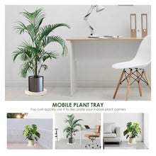 ZHONGCHENGWU Plant Saucers 2Pcs Plant Caddy with Wheels, Indoor Outdoor Round Plastic Planter Roller Base