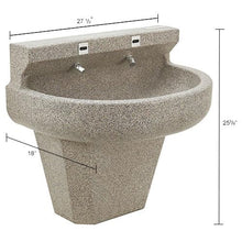 Global Industrial Wall Mounted Sensor-Operated Wash Fountain, 2 Station