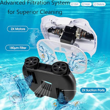 Robotic Pool Cleaner, Cordless Pool Vacuum for Above Ground Pool, Lasts up to 130 Mins, Above Ground Pool Vacuum with Self-Parking Function, for Up to 860 Sq.Ft