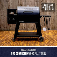 Pit Boss 850 Navigator Series WiFi & Bluetooth Wood Pellet Grill & Smoker, Flame Broiler and LCD Digital Controller, 932-Sq. In. Cook Space, 180°F to 500°F Temp Range, Meat Probe, 30 lb. Hopper