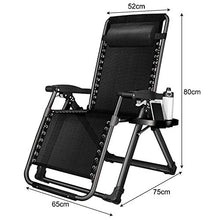 5JJJLOOOPP Foldable Zero Gravity Lounge Chair with Cup Holder and Cushion, Adjustable Recliner Chair for Patio Garden Lawn Deck, Support 440 lbs (Color :