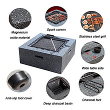 KOMFGT Fire Pit Outdoor Wood Burning Fire Pit, with Spark Screen, Fireplace Poker, Outdoor Courtyard Fire Pit, with Barbecue Set