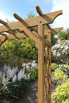 Vita Heartwood Cedar Wood Arbor – 55" x 88" Golden Brown Garden Arch, Durable Trellis for Climbing Plants, Easy Assembly, Ideal for Wedding Ceremony, Backyard Décor & Garden Entrance