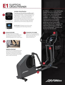 Life Fitness E1 Cross Trainer Elliptical Exercise Machine with Go Console Titanium