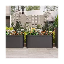 Planter Boxes Outdoor Flower Pot and Flower Box Commercial Street Sales Department Flower Pot and Flower Bed Fence Outdoor Metal Planter Box ﻿