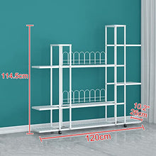 ZXFNVXC Metal 6 Tiered Plant Stand with Wheels and Brake Function Multi Storage Organizer Rack for Indoor and Outdoor Plants Corner Shelf for Easy Transfer and Supplementary Sunlight/Greenery