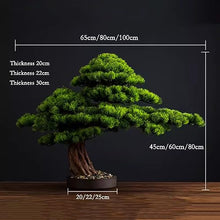 YXIANG56Q Fake Plants Chinese Style Artificial Bonsai Living Room with Simulated Plant Decorations Fake Pine Trees Plants Decoration Porch Decoration Bonsai Tree(45x65x20cm)