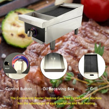 HQHAOTWU Commercial Desktop Gas Grilled Steak Machine Grill Size 43 * 30cm