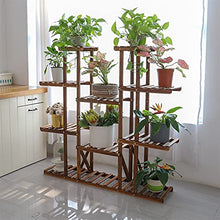 RWGOVLU Flower Stand Multi-Tier Plant Stand, 46in Height Wood Flower Rack Holder 16 Potted Display Storage Shelves Indoor Outdoor for Patio Gard Plant Stand