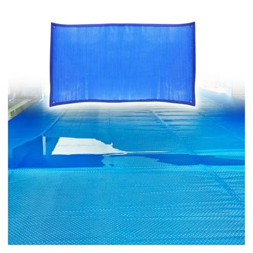 JYHHCYS Solar Pool Covers for Above Ground Pools, Blue Pool Solar Cover Rectangle 15' X 30' 18 Ft X 40 Ft 16' X 32', 16-mil Bubble Heating Blankets, Harness The Sun's Energy to Heat Pool(14x24ft)