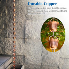 YUSIWOAL Rain Gutter Chain with Adjustable Cups for Downspout Water Management, Easy Installation Solution(3.5M (11.5Ft))