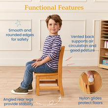 ECR4Kids Rectangular Hardwood Table & Chairs Set Honey