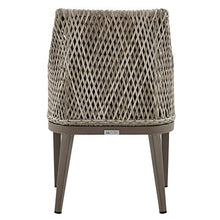 Armen Living Grenada Outdoor Wicker Aluminum Dining Chair Set of 2 Beige