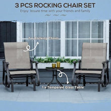 Cvqza Chairs Set, Comfortable Outdoor Gliding Chairs Set for Relaxing, Ideal for Patio, Bistro Dining, Perfect for Families and Entertaining