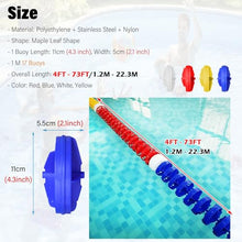 LFPSVC Swimming Pool Lanes Rope Floats, 4 10 21 32 40 50 Feet 62 73 FT In Ground Pool Divider for Shallow and Deep End, Above Ground Pool Boundary Rope Lines/Cords with Hooks (Size : L 46FT/14M)