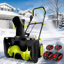 Electric Snow Blower Cordless,40V Brushless Snow Blower with Fast Charger