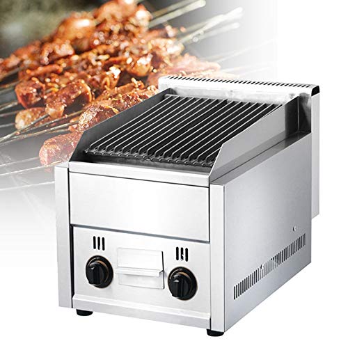 DFEDHF Gas Grill Commercial Gas Grill Stainless Steel Grill Volcanic Rock Grill Lava Rock Grill for BBQ Equipment Gas Stratus Char Broiler
