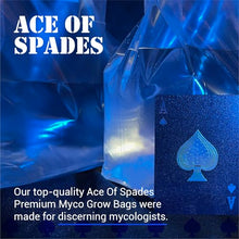 FGI 300 Ace of Spades Premium Quality 5 Gallon Mushroom Spawn Filter Grow Bags. 8mil Polypropylene Heaviest Duty, Won't Break, Extra Large 20" x 8" x 5"